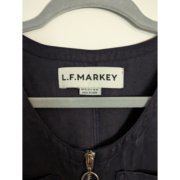 L.F. Markey Felix cropped washed-twill jumpsuit Size 6 - Picture 6 of 9